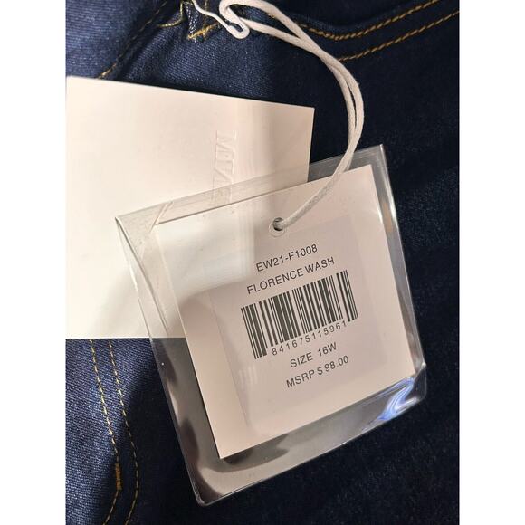 Ellen Tracy Jeans Women's 16W Blue 27" Inseam Fluid Denim Double Button Skinny - Picture 7 of 9